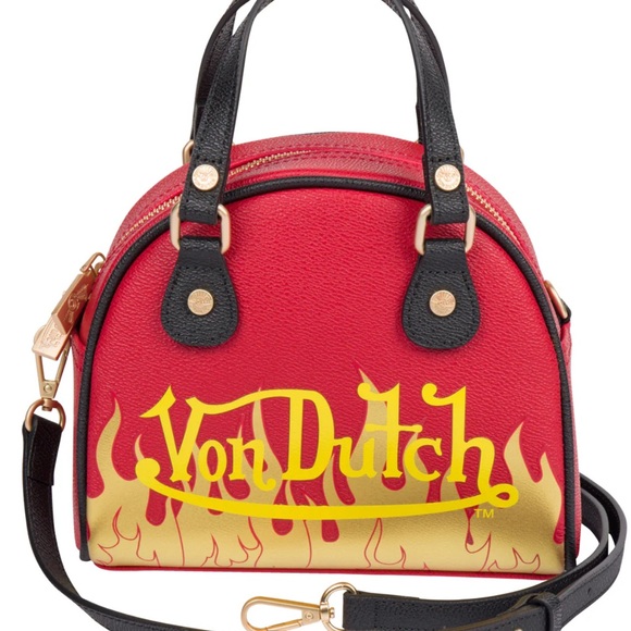 Von Dutch City of Angels Red and Yellow Women's Bag NWT - Picture 3 of 3